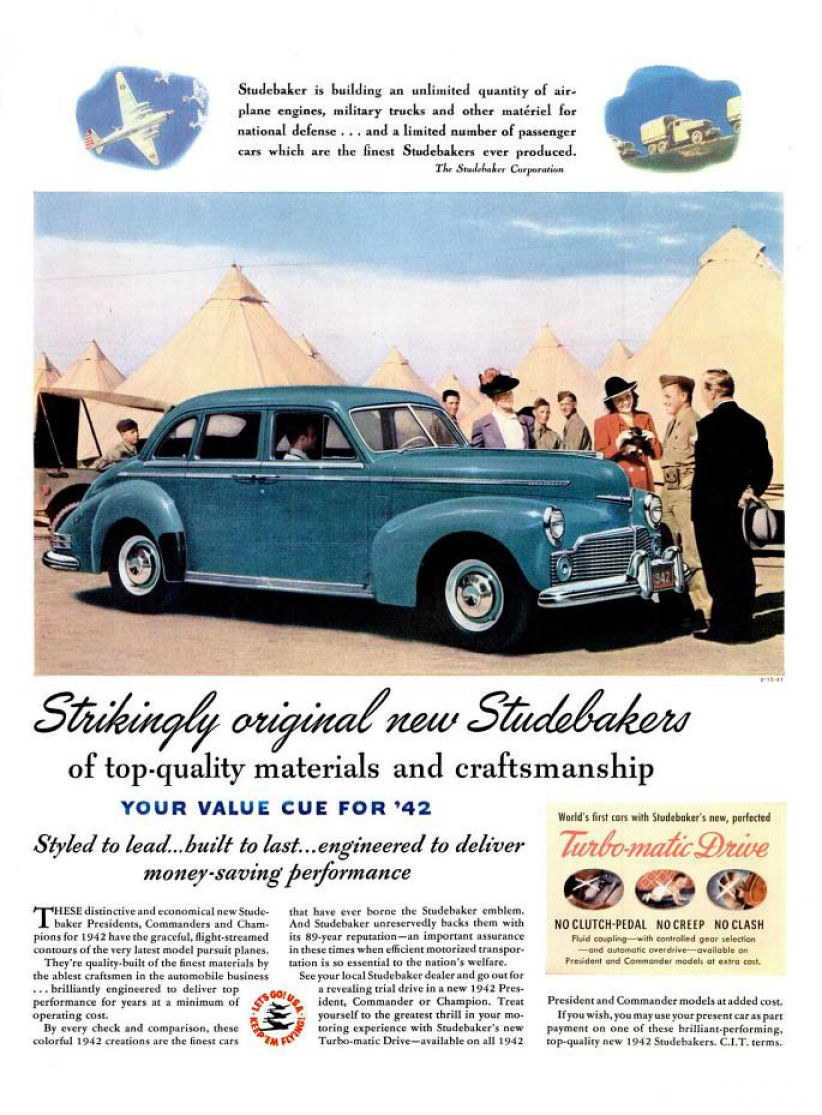 1942 Studebaker Auto Advertising